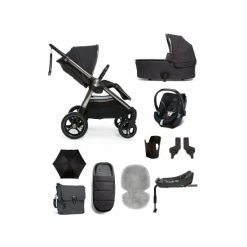 Mamas & Papas Black Ocarro Pushchair 10 Piece Bundle In Onyx