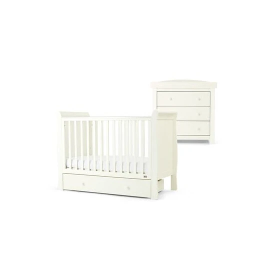 Mamas & Papas White Mia 2 Piece Furniture Cot Set 5 Mamas & Papas White Mia 2 Piece Furniture Cot Set - Image 3