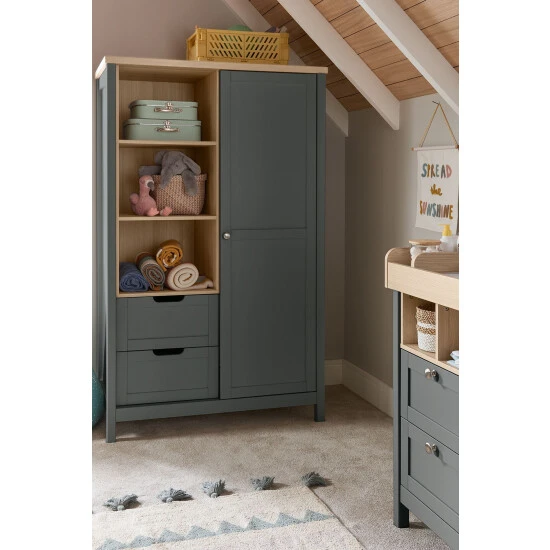 Mamas & Papas Grey Kids Harwell Wardrobe 3 Mamas & Papas Grey Kids Harwell Wardrobe