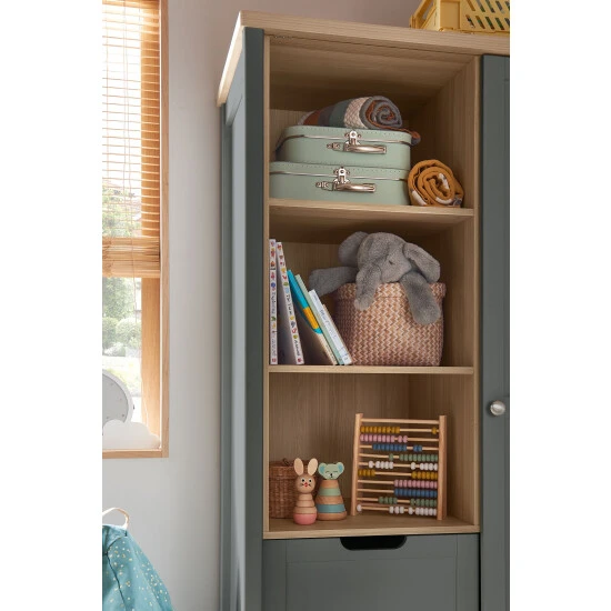 Mamas & Papas Grey Kids Harwell Wardrobe 5 Mamas & Papas Grey Kids Harwell Wardrobe - Image 3