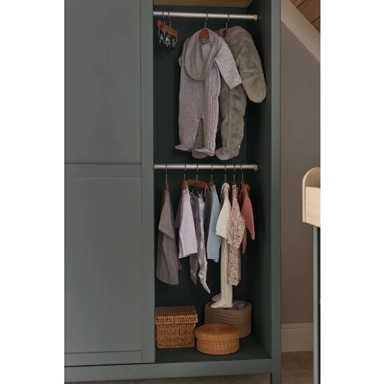 Mamas & Papas Grey Kids Harwell Wardrobe 6 Mamas & Papas Grey Kids Harwell Wardrobe - Image 4