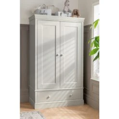 Mamas & Papas Grey Kids Oxford Wardrobe