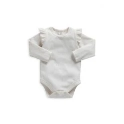 Mamas & Papas White Frill Jersey Bodysuit