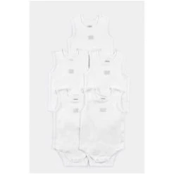 Mamas & Papas White Sleeveless White Cotton Bodysuits 5 Pack 7 Mamas & Papas White Sleeveless White Cotton Bodysuits 5 Pack -Mamas & Papas Shop unnamed file 1706