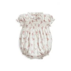 Mamas & Papas Cream Smock Floral Print Bodysuit