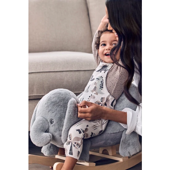 Mamas & Papas Grey Ellery Elephant Rocking Animal 6 Mamas & Papas Grey Ellery Elephant Rocking Animal - Image 4