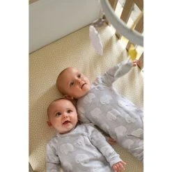 Mamas & Papas Grey Elephant Textured Romper