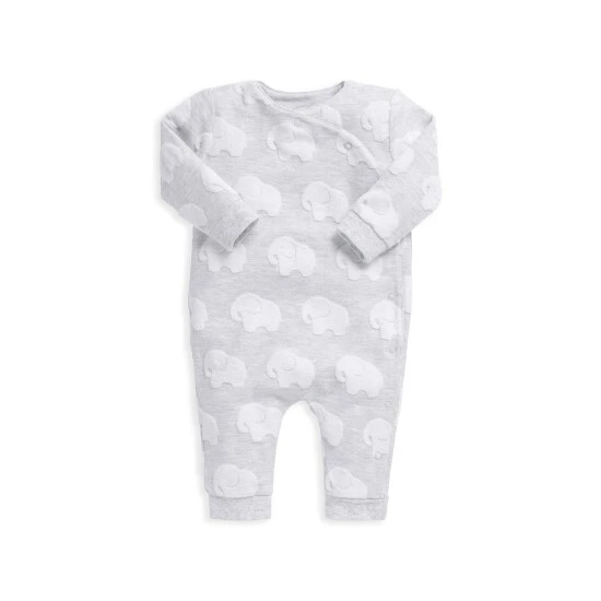 Mamas & Papas Grey Elephant Textured Romper 10 Mamas & Papas Grey Elephant Textured Romper - Image 8