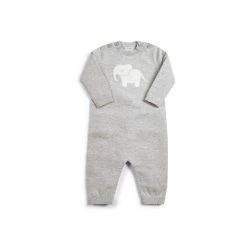 Mamas & Papas Grey Knitted Character Romper