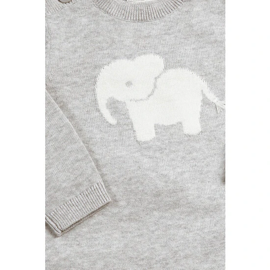 Mamas & Papas Grey Knitted Character Romper 5 Mamas & Papas Grey Knitted Character Romper - Image 3