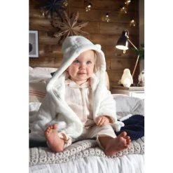Mamas & Papas White Faux Fur Dressing Gown -Mamas & Papas Shop unnamed file 2402