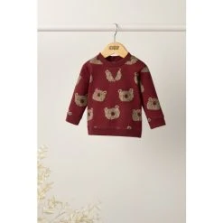 Mamas & Papas Red Bear Print Sweatshirt 6 Mamas & Papas Red Bear Print Sweatshirt -Mamas & Papas Shop unnamed file 2414