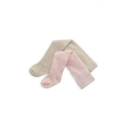 Mamas & Papas Newborn Girls Pink Knitted Tights 2 Pack