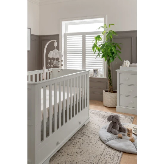 Mamas & Papas Grey Oxford 2 Piece Furniture Set Cot Bed 3 Mamas & Papas Grey Oxford 2 Piece Furniture Set Cot Bed