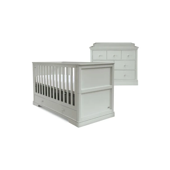 Mamas & Papas Grey Oxford 2 Piece Furniture Set Cot Bed 8 Mamas & Papas Grey Oxford 2 Piece Furniture Set Cot Bed - Image 6