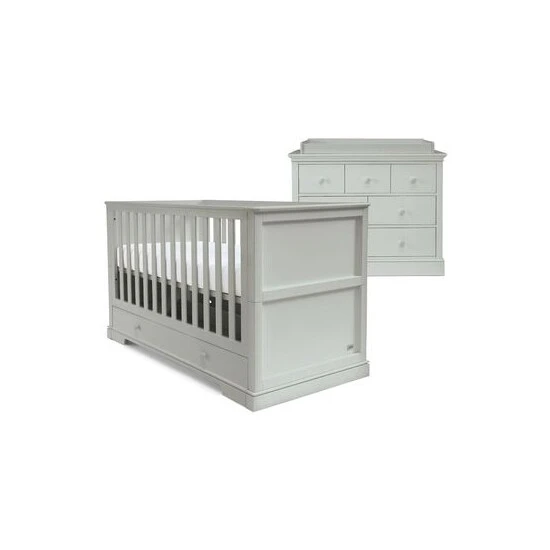 Mamas & Papas Grey Oxford 2 Piece Furniture Set Cot Bed 13 Mamas & Papas Grey Oxford 2 Piece Furniture Set Cot Bed - Image 11